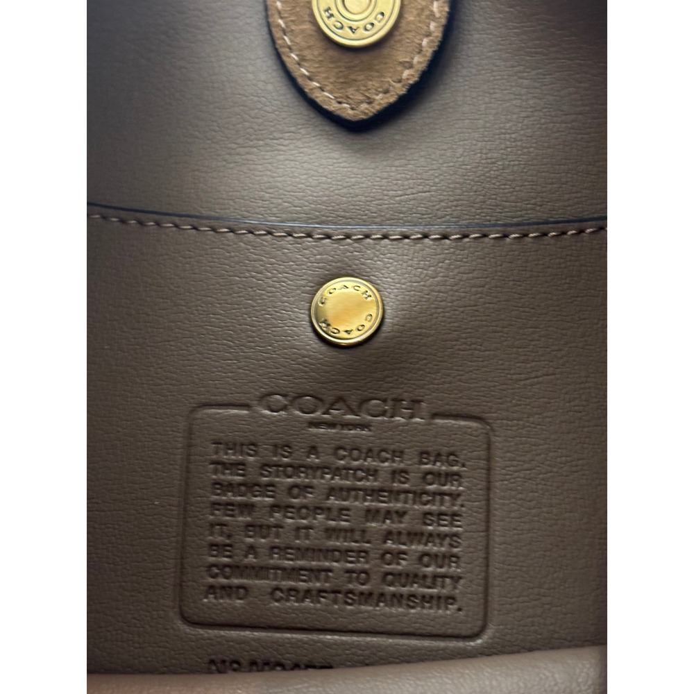 Coach Tan Suede Brooklyn 28 Shoulder Bag - Picture 7 of 10